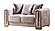 Impreza Beige Thick Velvet Fabric Upholstered Loveseat by Galaxy Furniture
