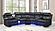 Lacrosse Black Leather Power Recliner Sectional Sofa by Galaxy Furniture