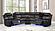 Lacrosse Gray Leather Power Recliner Sectional Sofa by Galaxy Furniture
