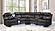 Lacrosse Gray Leather Power Recliner Sectional Sofa by Galaxy Furniture