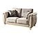 Leena Beige Upholstery Loveseat by Galaxy Furniture