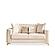 Luna Ivory Velvet Sofa, Loveseat & Chair by Galaxy Furniture