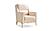 Luna Ivory Thick Velvet Fabric Upholstered Chair by Galaxy Furniture