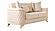 Luna Ivory Thick Velvet Fabric Upholstered Loveseat by Galaxy Furniture