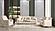 Luna Ivory Thick Velvet Fabric Upholstered Sofa & Loveseat by Galaxy Furniture