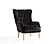 Lust Black Velvet Sofa, Loveseat & Chair by Galaxy Furniture