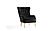 Lust Black Polyester Fabric Upholstery Chair by Galaxy Furniture