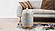 Luxe Gray End Table w/Gold Base by Galaxy Furniture