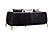Majestic Black Solid Wood & Velvet Fabric Loveseat by Galaxy Furniture