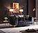 Majestic Black Solid Wood & Velvet Fabric Loveseat by Galaxy Furniture