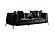 Majestic Black Solid Wood & Velvet Fabric Sofa & Loveseat by Galaxy Furniture
