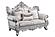 Melrose Silver Polyster Sofa, Loveseat & Chair by Galaxy Furniture