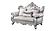 Melrose Silver Polyster Sofa, Loveseat & Chair by Galaxy Furniture