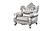 Melrose Silver Polyster Sofa, Loveseat & Chair by Galaxy Furniture