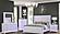 Opium Milky White Wood Bedroom Set w/LED by Galaxy Furniture