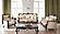 Francesca Beige Wood Sofa by Galaxy Furniture