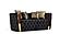 Naomi Black Velvet Fabric Loveseat by Galaxy Furniture