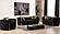 Naomi Black Velvet Fabric Sofa by Galaxy Furniture