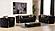 Naomi Black Velvet Fabric Sofa & Loveseat by Galaxy Furniture