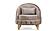 Vanessa Taupe Velvet Fabric Button-Tufted Chair by Galaxy Furniture