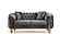 Vanessa Gray Velvet Fabric Button-Tufted Loveseat by Galaxy Furniture