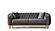 Vanessa Gray Velvet Fabric Button-Tufted Sofa by Galaxy Furniture