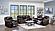 Martin Brown Faux Leather Sofa & Loveseat by Galaxy Furniture