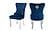 Simba Velvet Fabric Dining Chairs w/Stainless Steel Legs (Set of 2) by Galaxy Furniture