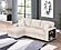 Pinto Beige Velvet Sectional Sofa by Galaxy Furniture