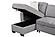 Pinto Gray Velvet Sectional Sofa by Galaxy Furniture