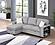 Pinto Gray Velvet Sectional Sofa by Galaxy Furniture