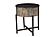 T1216 Rustic Vintage Wooden Round Storage End Table by Galaxy Furniture