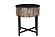 T1216 Rustic Vintage Wooden Round Storage End Table by Galaxy Furniture