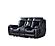 U0700 Blanche Black Velvet Power Reclining Sofa & Power Console Reclining Loveseat, Power Recliner w/LED by Global Furniture