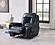U0700 Blanche Black Velvet Power Reclining Sofa & Power Console Reclining Loveseat, Power Recliner w/LED by Global Furniture