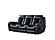 U0700 Blanche Black Velvet Power Reclining Sofa & Power Console Reclining Loveseat, Power Recliner w/LED by Global Furniture