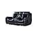U0700 Blanche Black Velvet Power Reclining Sofa & Power Console Reclining Loveseat by Global Furniture