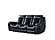 U0700 Blanche Black Velvet Power Reclining Sofa & Power Console Reclining Loveseat by Global Furniture