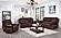 U2200 Domino Coffee Power Reclining Sofa & Power Console Reclining Loveseat w/Power Switch by Global Furniture