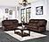 U2200 Domino Coffee Power Reclining Sofa & Power Console Reclining Loveseat w/Power Switch, Power Recliner by Global Furniture
