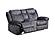 U2200 Domino Granite Power Console Reclining Loveseat w/Power Switch by Global Furniture