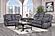 U2200 Domino Granite Power Console Reclining Loveseat w/Power Switch by Global Furniture