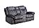 U2200 Domino Granite Power Console Reclining Loveseat w/Power Switch by Global Furniture