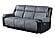 U5914 Grey/Black Reclining Sofa by Global Furniture