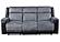 U5914 Grey/Black Reclining Sofa & Console Reclining Loveseat, Recliner by Global Furniture