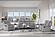 U6027 Grey/Light Grey Reclining Sofa & Console Reclining Loveseat, Glider Recliner by Global Furniture