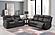 U8517 Grey Reclining Sofa & Reclining Loveseat, Glider Recliner by Global Furniture