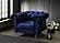 [Floor Sample] U9550 Crushed Blue Velvet Chair by Global Furniture
