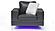 U98 Blanche Charcoal Chair w/1 Furry Pillow & Led by Global Furniture