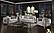 Velencia Silver Velvet Fabric Upholstery Sofa by Galaxy Furniture